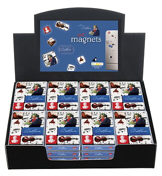 Magneter i ask, Ludwig van Beethoven, Bordsdisplay med 24 askar, TEMA-produkt