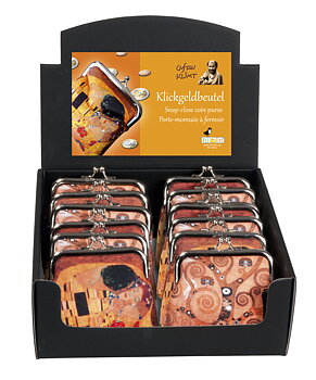 Portmonnäer, Gustav Klimt, Bordsdisplay med 12 st., TEMA-produkt