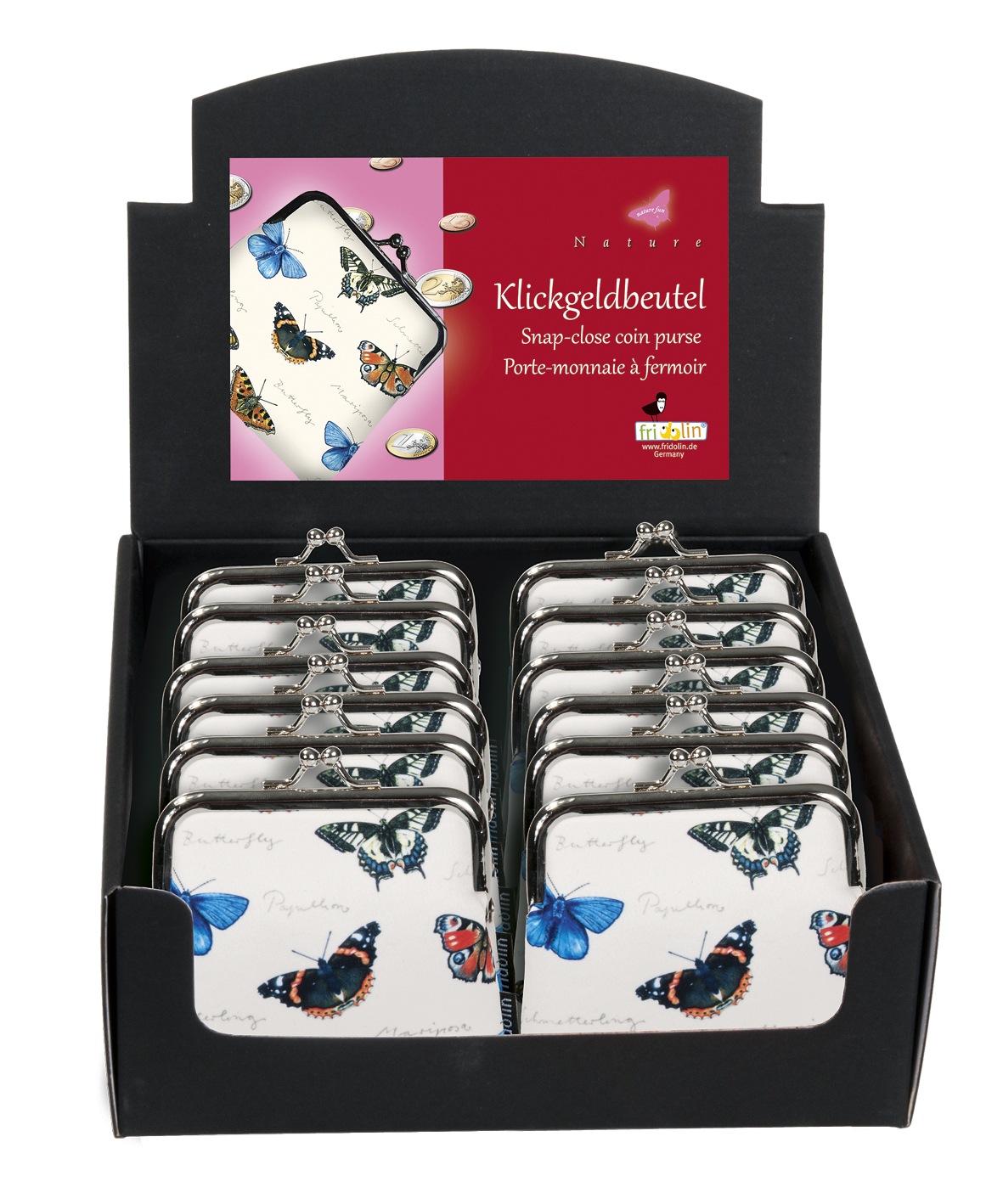 Portmonnäer, Nature Fun, Bordsdisplay med 12 st., TEMA-produkt