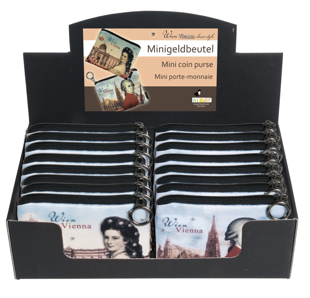 Mini-portmonnäer, Wien, Bordsdisplay med 24 st., TEMA-produkt
