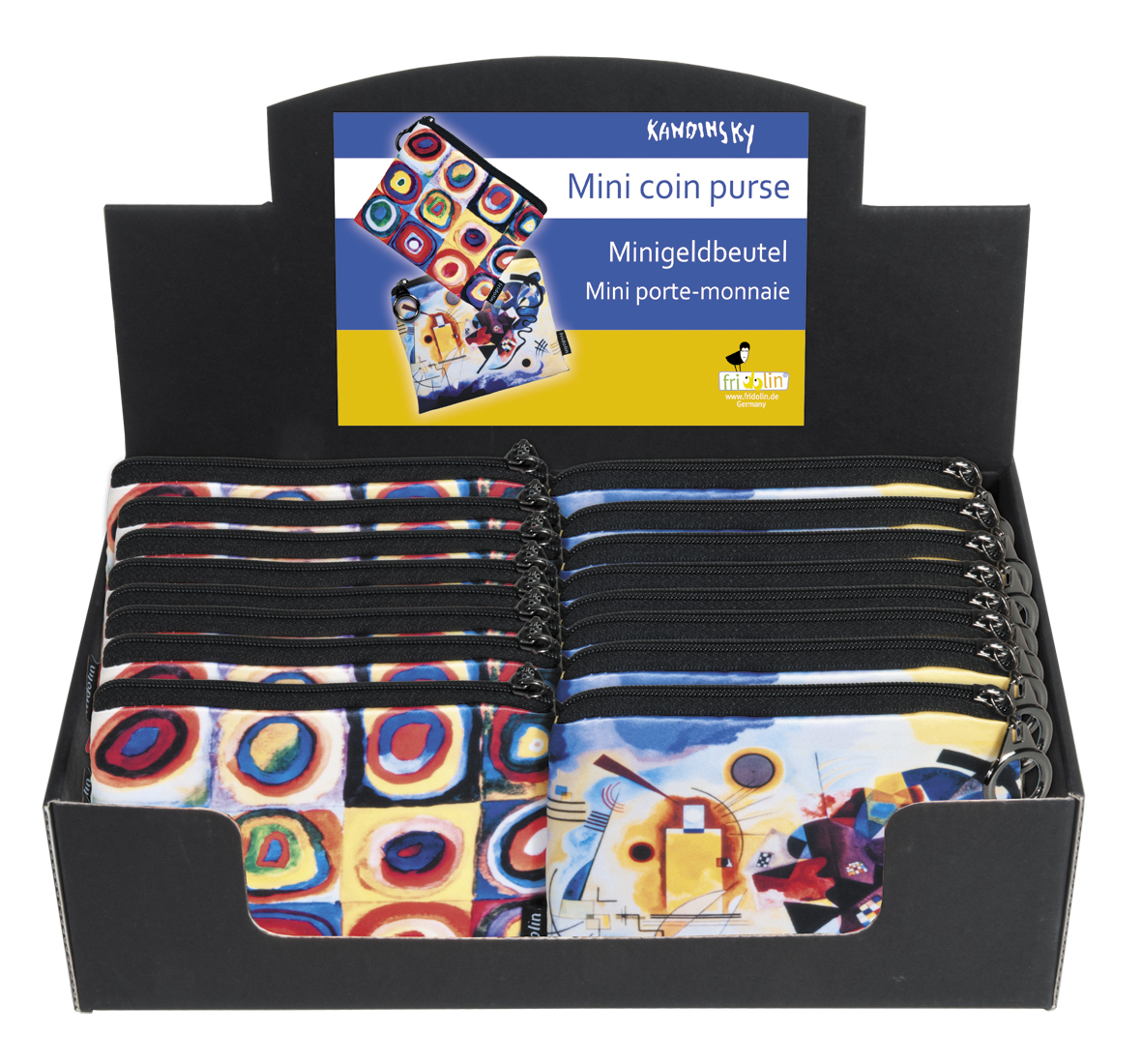 Mini-portmonnäer, Vasilij Kandinsky, Bordsdisplay med 24 st., TEMA-produkt