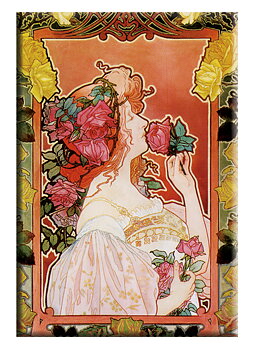 Magnet, Parfumerie rose, Art Nouveau TEMA-produkt