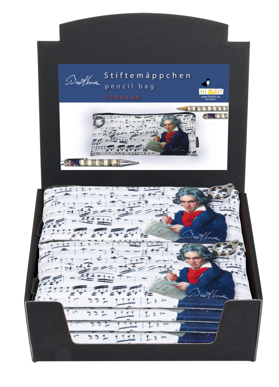 Pennfodral, Ludwig van Beethoven, Bordsdisplay med 20 st., TEMA-produkt