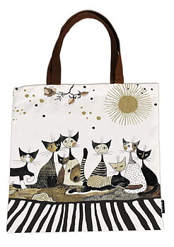 Art Shopping Bag, Cats Sepia, Rosina Wachtmeister