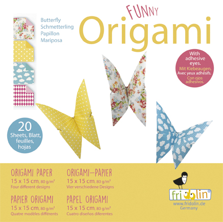 Funny Origami 15x15 cm, Fjärilar, Svårighetsgrad: Easy