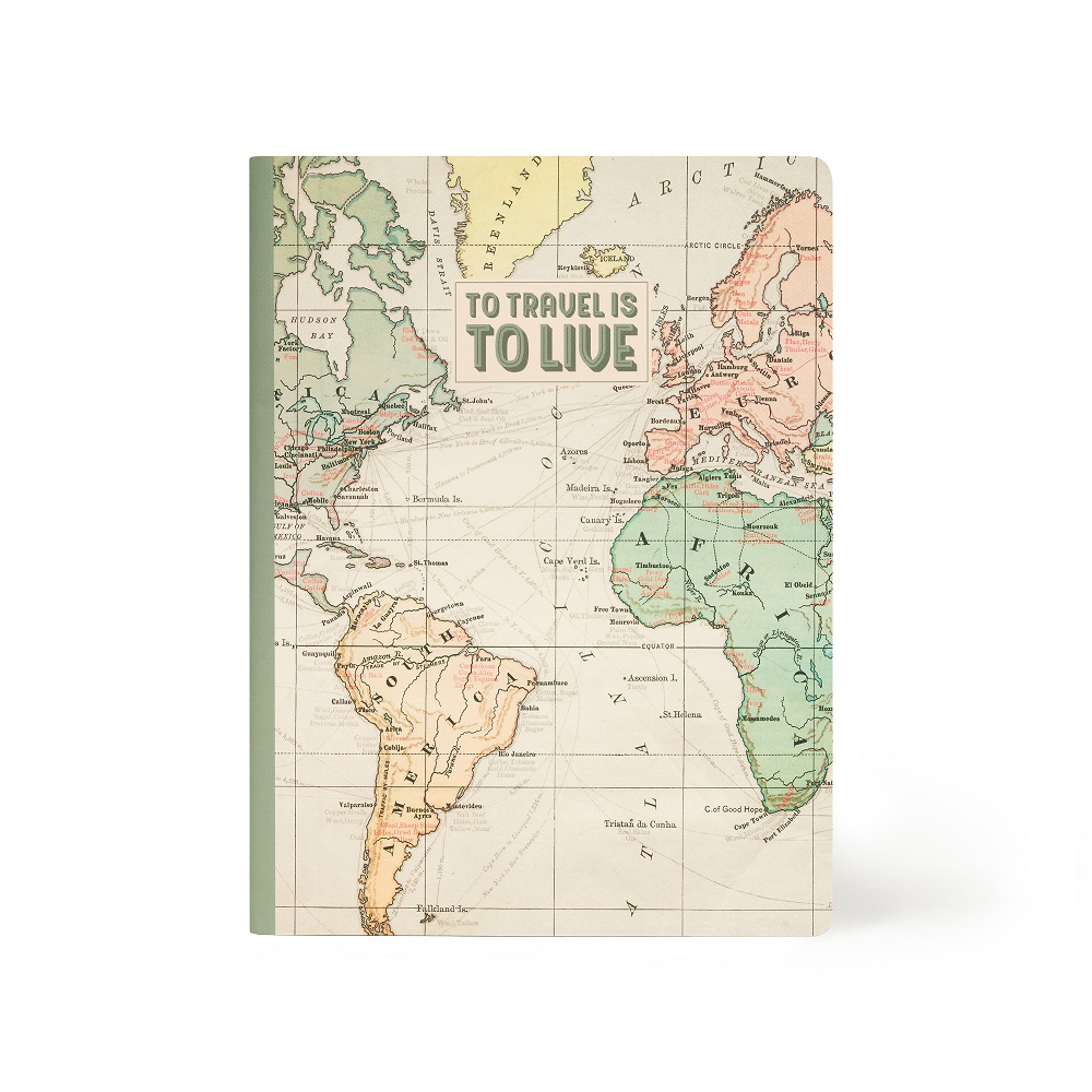 Notesbog, Quaderno Large, Linjeret, Travel (B5NOT0013)