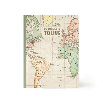 Notesbog, Quaderno Large, Linjeret, Travel (B5NOT0013)