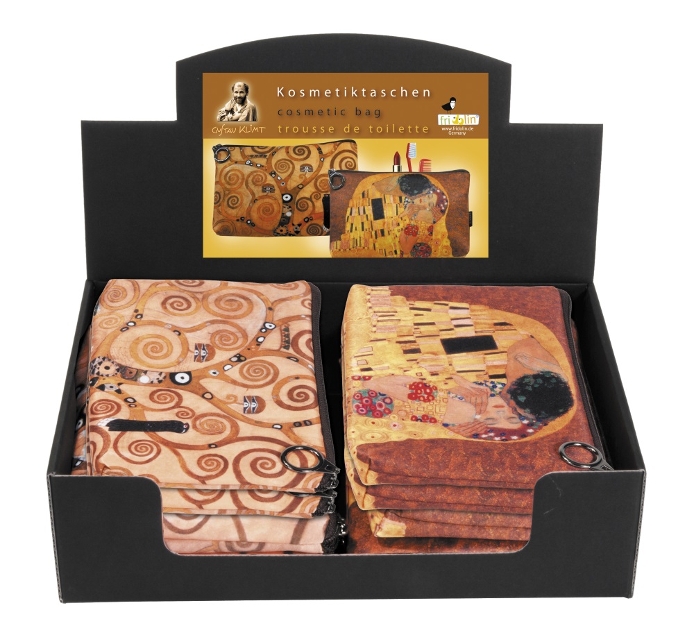 Toilettasker, Lille, Gustav Klimt, Borddisplay med 12 stk. TEMA-produkt