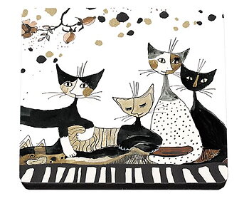 Glasunderlägg MDF, Rosina Wachtmeister, Cats Sepia