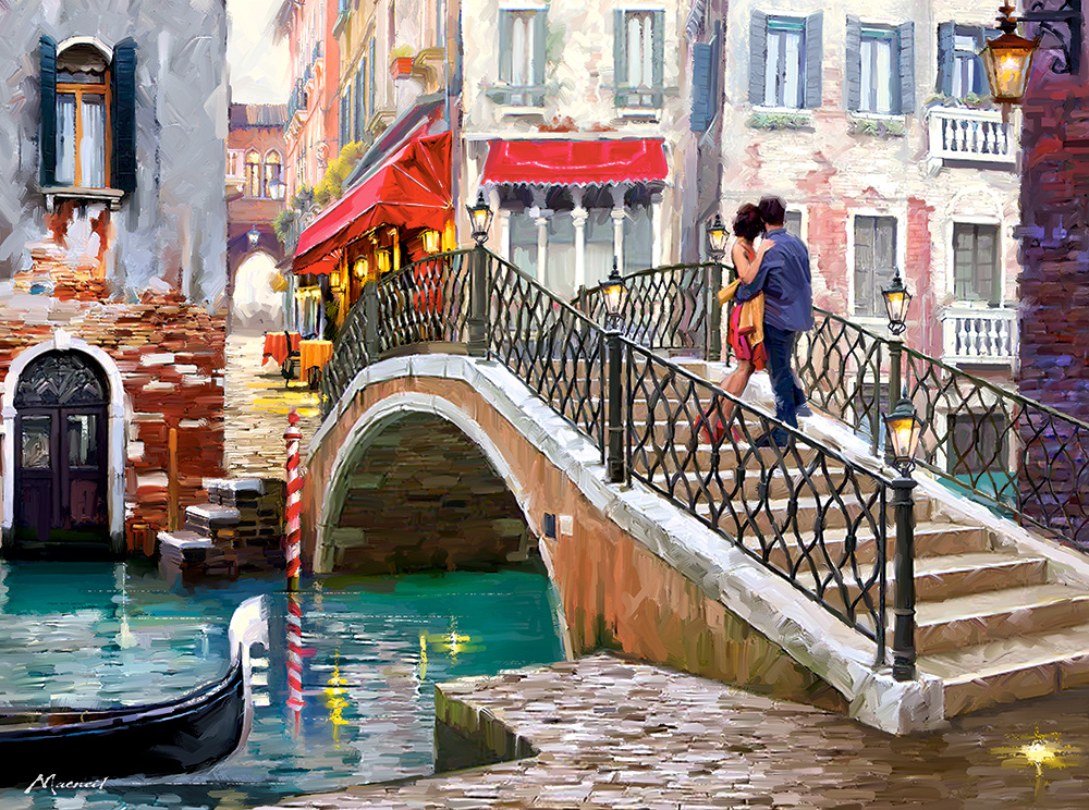 Venice Bridge, puslespil med 2000 brikker (C-200559)