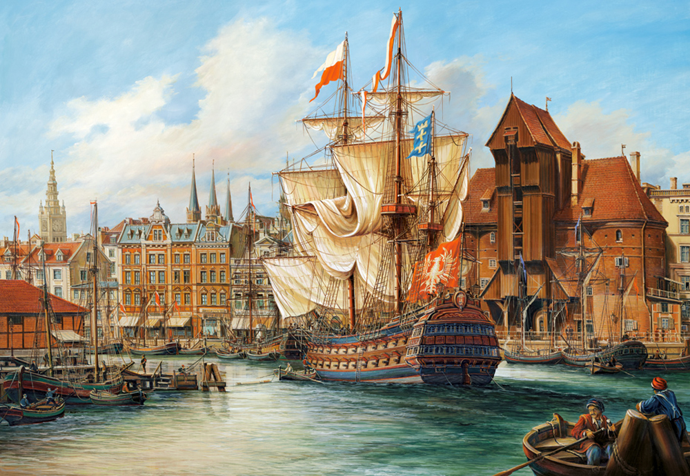 The Old Gdansk, puslespil med 1000 brikker (C-102914)