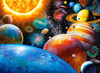 Planets and their Moons, puslespil med 300 brikker (B-030262)