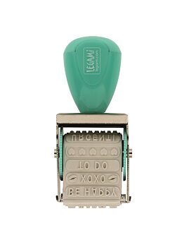 Just my type, roterende stempel med stempelpude