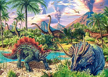 Dinosaur Volcanos, 120-bitarspussel (B-13234)