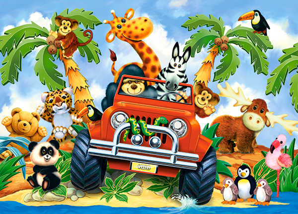 Softies on Safari, 60-bitarspussel (B-06793)