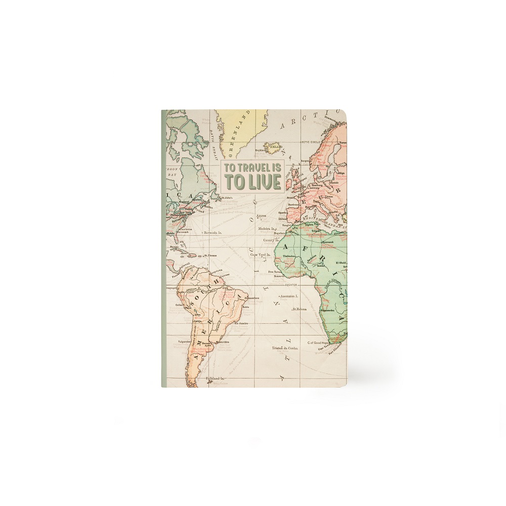 Anteckningsbok, Quaderno Medium, Linjerad, Travel (A5NOT0013)