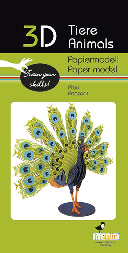 3D-pappersmodell, Påfågel 1