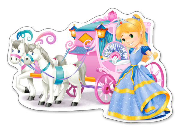 Princess Carriage, 12-bitarspussel Maxi (B-120017)