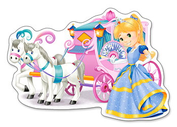 Princess Carriage, puslespil med 12 brikker Maxi (B-120017)