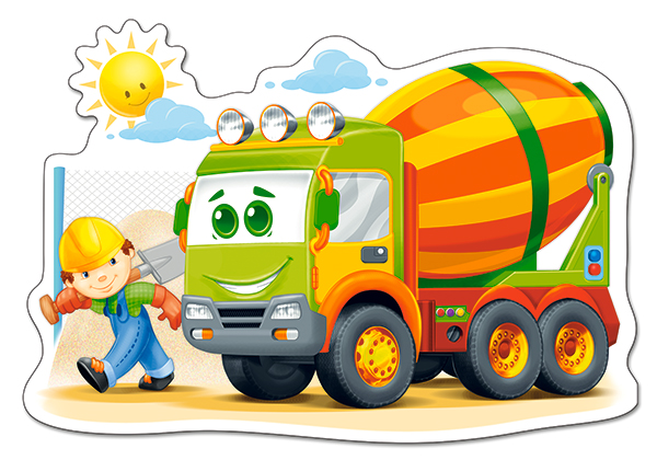 Concrete Mixer, puslespil med 12 brikker Maxi (B-120086) 