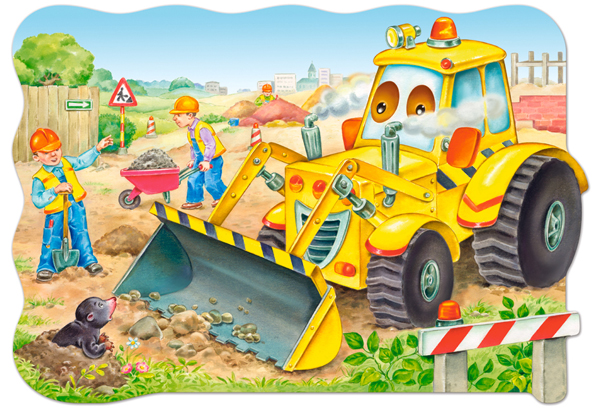 Bulldozer in action, puslespil med 20 brikker Maxi (C-02139)