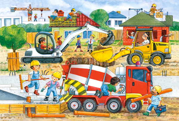 Construction Site, puslespil med 40 brikker Maxi (B-040018)