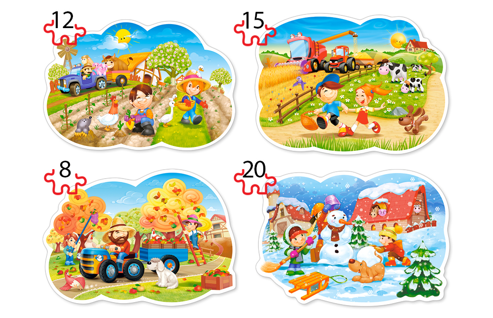 Four Seasons, 4 pussel - 8, 12, 15 och 20 bitar (B-043019)
