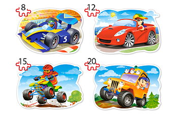Ride for Fun, 4 pussel - 8, 12, 15 och 20 bitar (B-043057)