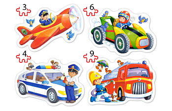 Exciting Jobs, 4 pussel - 3, 4, 6 och 9 bitar (B-005055)