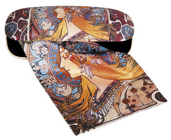 Brilleetui med pudseklud, Zodiak, Art Nouveau TEMA-produkt