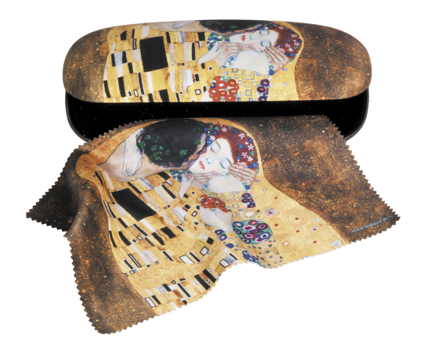Brilleetui med pudseklud, Kysset, Gustav Klimt TEMA-produkt