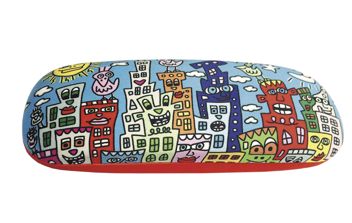 Glasögonetui med putsduk, James Rizzi, TEMA-produkt