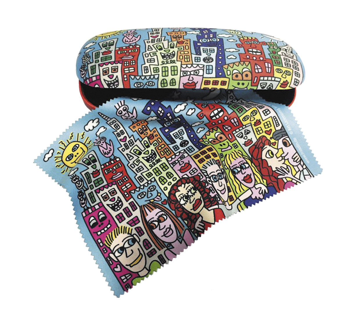 Glasögonetui med putsduk, James Rizzi, TEMA-produkt - 2