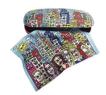 Brilleetui med pudseklud, James Rizzi TEMA-produkt