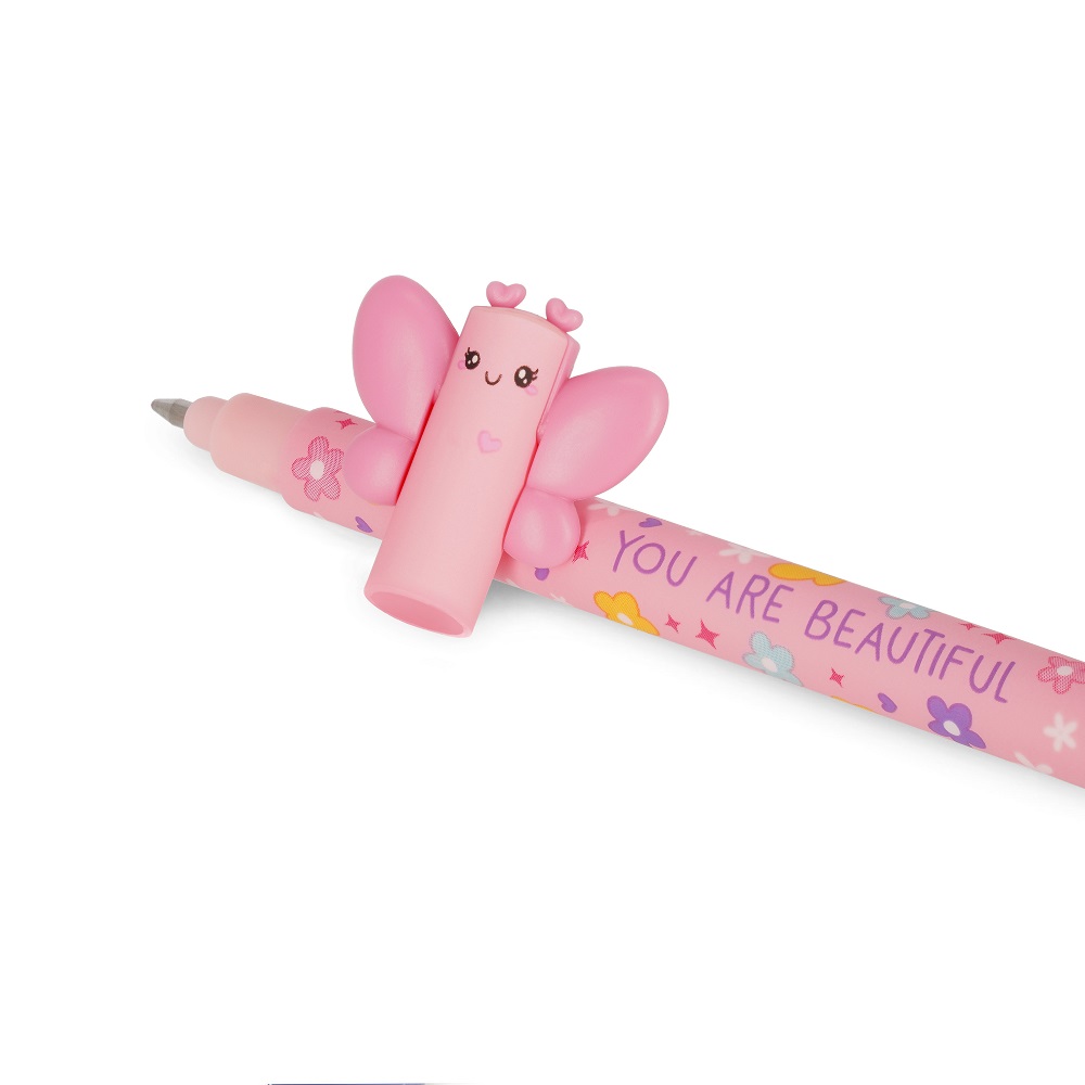Erasable gel pen, Butterfly, rosa, gelpen med blæk der kan viskes ud - 3