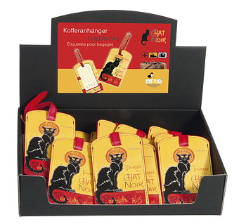 Kuffertmærker, Chat Noir, Steinlen, Borddisplay med 24 stk.