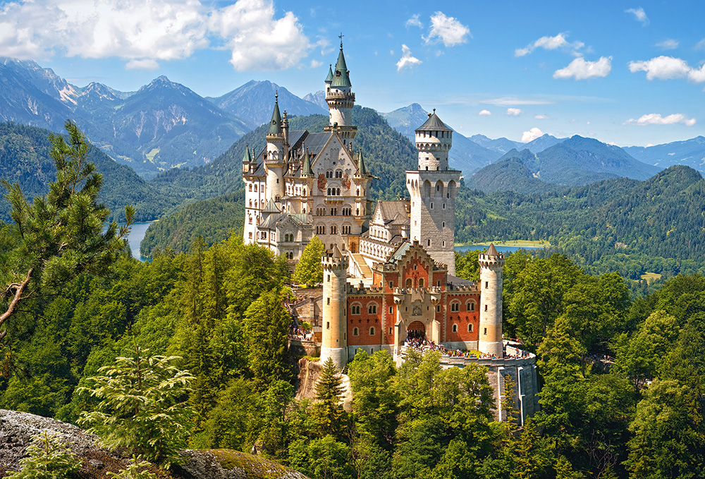 View of the Neuschwanstein Castle, Germany, 500-bitarspussel (B-53544)