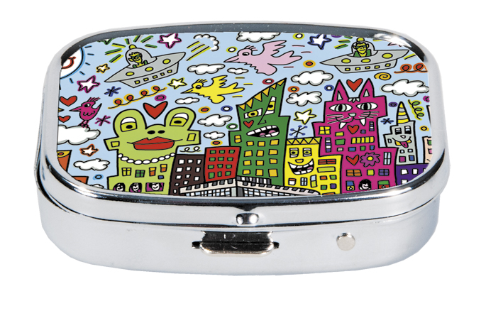 Pilleæske med spejl, My New York City, James Rizzi