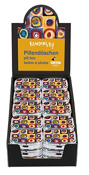 Pilleæsker med spejl, Vasilij Kandinsky, Borddisplay med 30 stk. 