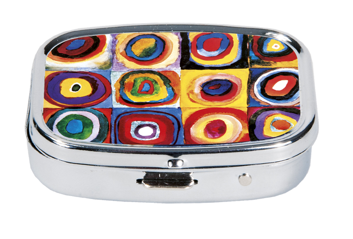 Pilleæske med spejl, Farvestudie kvadrater, Vasilij Kandinsky 