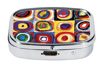 Pilleæske med spejl, Farvestudie kvadrater, Vasilij Kandinsky 