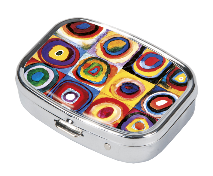 Pilleæske med spejl, Farvestudie kvadrater, Vasilij Kandinsky  - 2