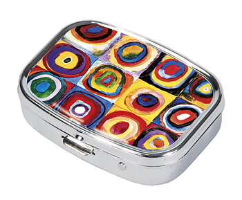 Pilleæske med spejl, Farvestudie kvadrater, Vasilij Kandinsky 