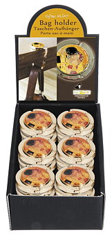 Väskkrokar, Gustav Klimt, Bordsdisplay med 24 st., TEMA-produkt