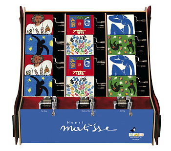 Spilledåser, Art & Music Box-display, Matisse, Borddisplay med 36 stk.+3 stk. demo. TEMA-produkt