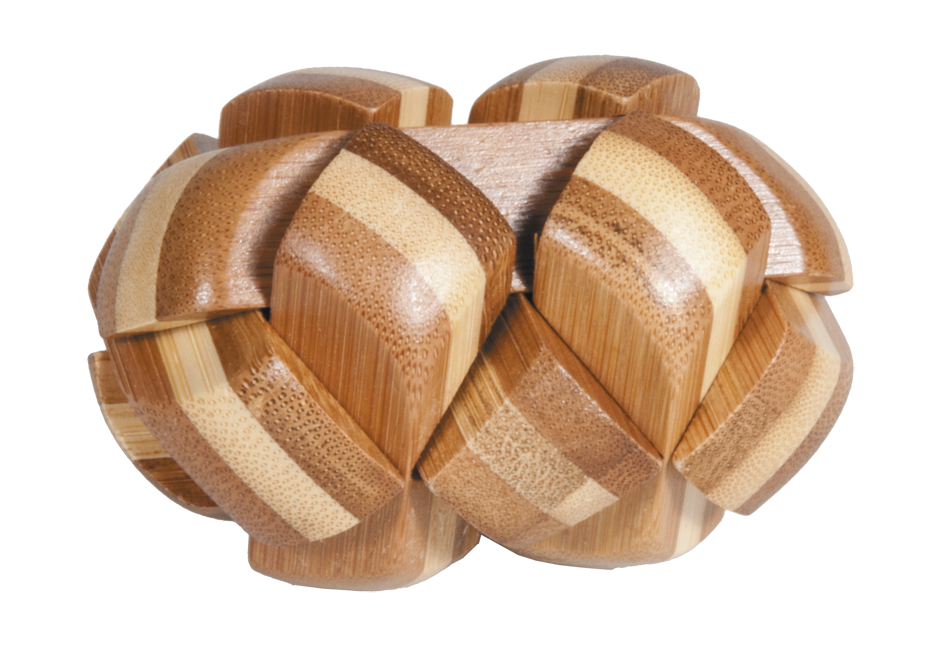 Bambus-3D-puslespil, naturfarvet, Oval, Sværhedsgrad: 4/5