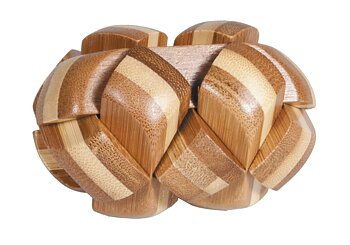 Bambus-3D-puslespil, naturfarvet, Oval, Sværhedsgrad: 4/5