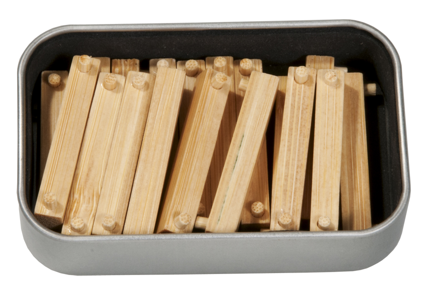 Bambu-3D-pussel i Metallask, gul/röd, Försegling, Svårighetsgrad: 2/5 - 3