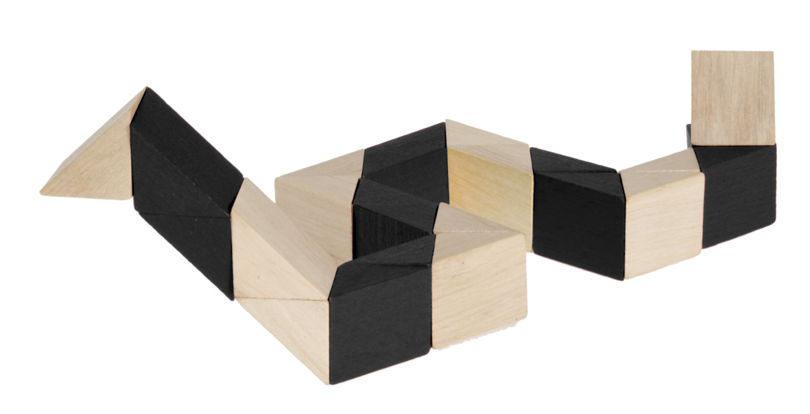 Triangel-orm, svart/naturfärgad - 3