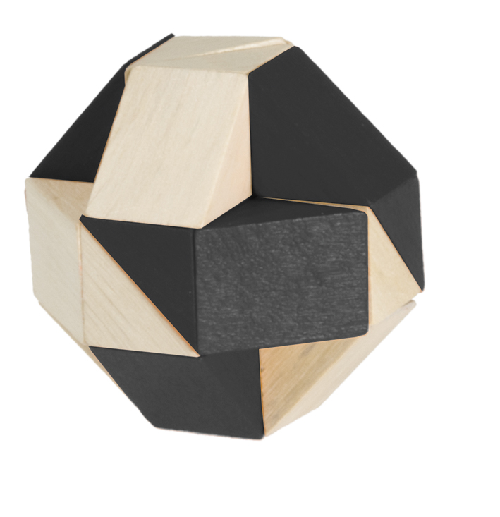 Triangel-orm, svart/naturfärgad - 2